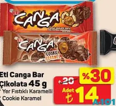 ETİ CANGA BAR ÇİKOLATA 45 G